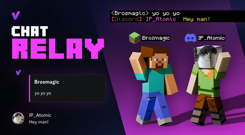 Verixen chat relay carrying messages between Discord and the game